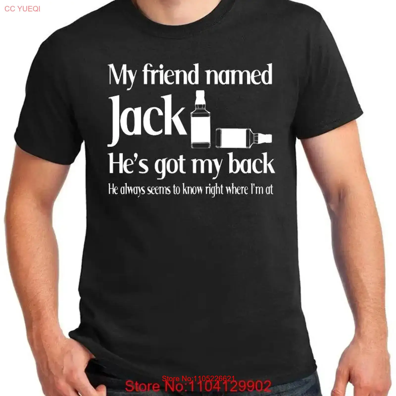 Wine Beer Whiskey Song - T-shirt con testo di canzone per