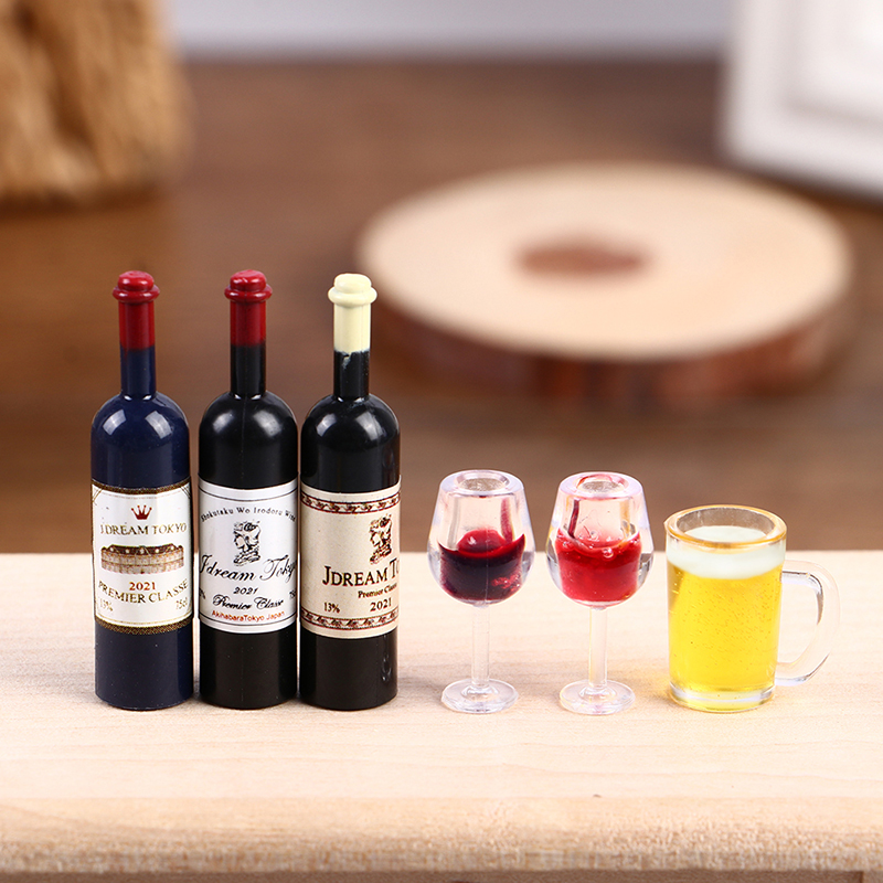 Wine Beer Europe - Set di 5 Pezzi Miniature 1:12