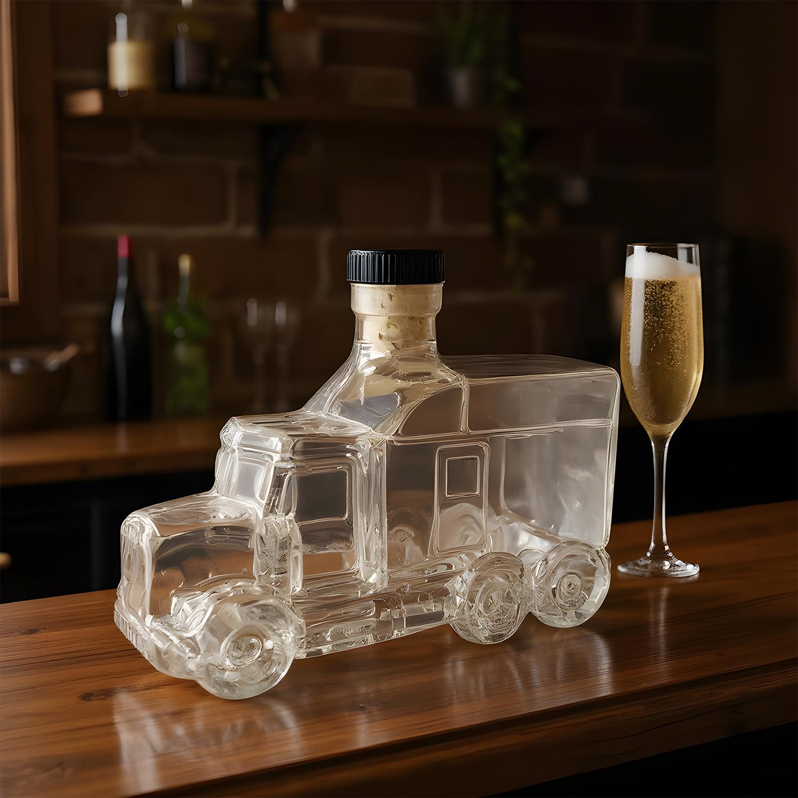 Wine Beer Truck - Decanter per bottiglie decorativo da 375
