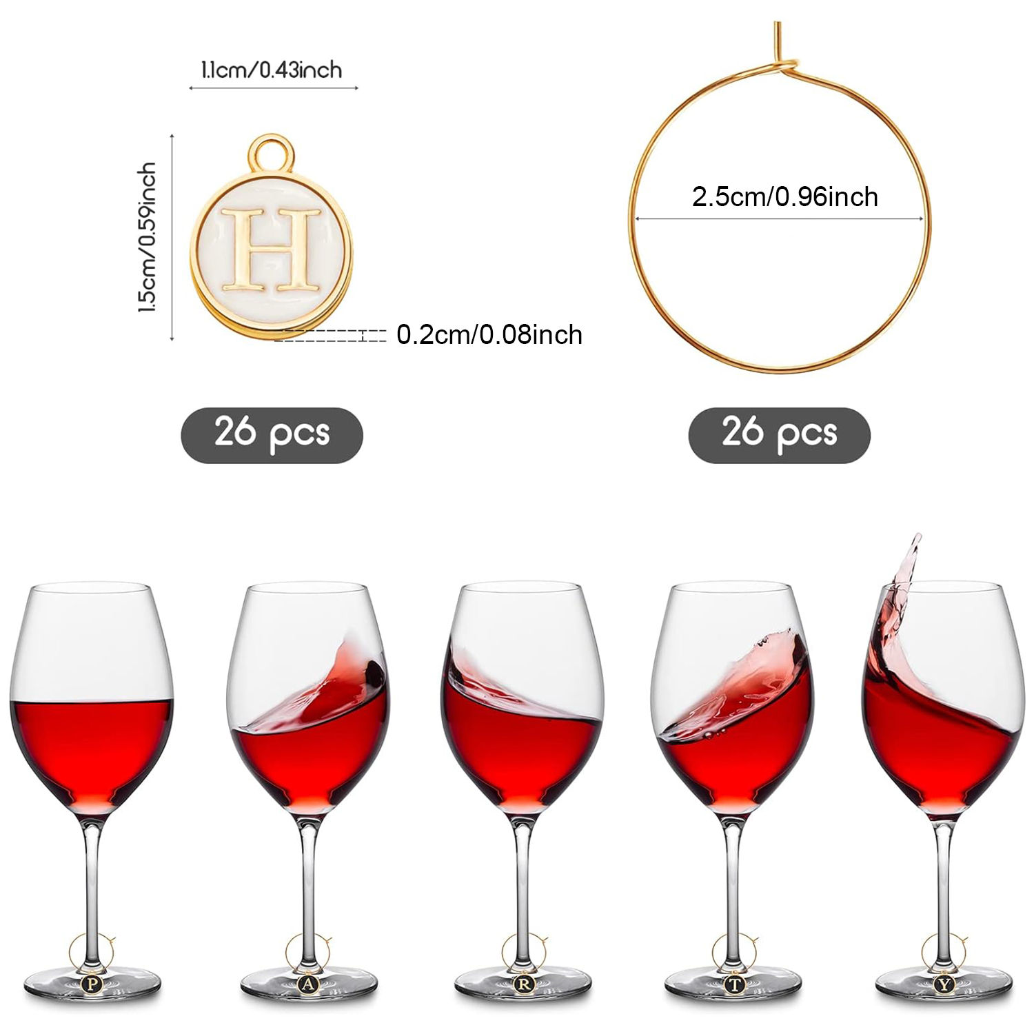 26 pezzi di ciondoli per vino  - Wine Or Beer recensione e prezzo