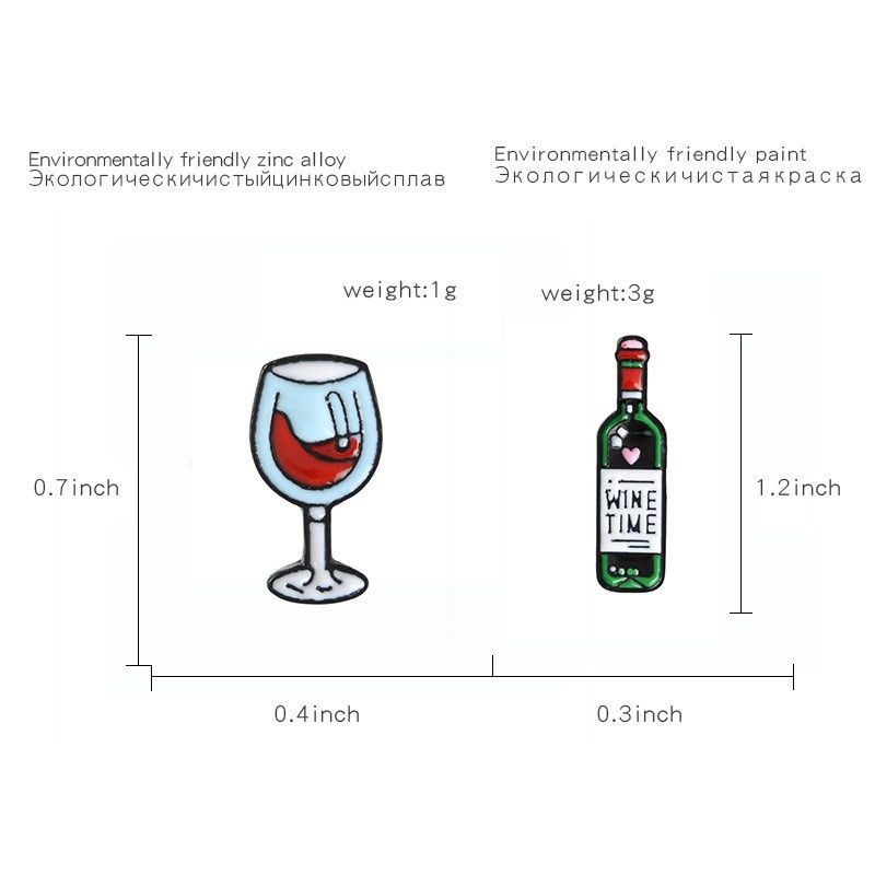 Spilla in metallo smaltato a t - Wine Or Beer recensione e prezzo